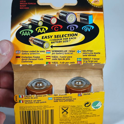 Duracell Plus Vintage C LR14 Batteries 2-Pack used