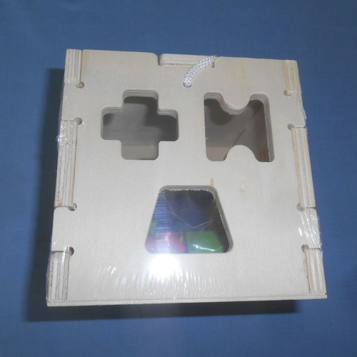 Wooden cube new, sealed packaging