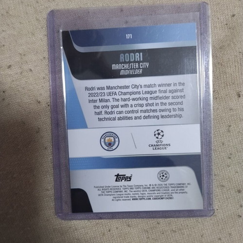 Rodri 164/250 collectible card new condition
