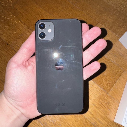 IPhone 11 128GB black used with Dual SIM and 75% battery health