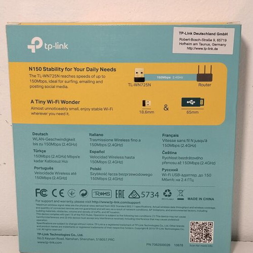 TP-Link TL-WN725N Wireless N Nano USB Adapter pack of 2 like new