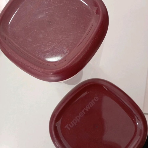 Crystal Twist Tupperware storage containers used, 1.8lt & 1.3lt set of 2