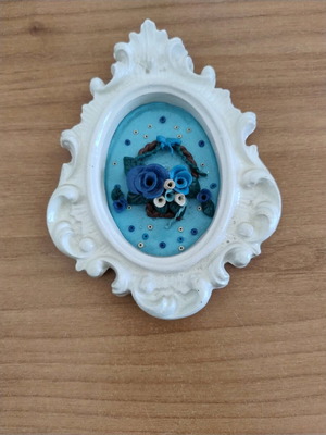 Handmade frame used, interior, size 11x14 cm