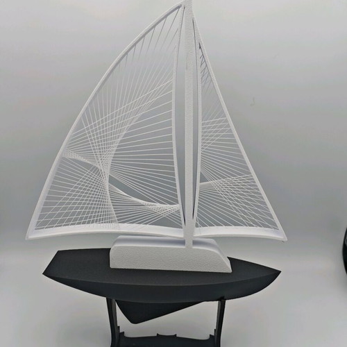 Decorative sailboat new, 3d printed from esun pla+ material