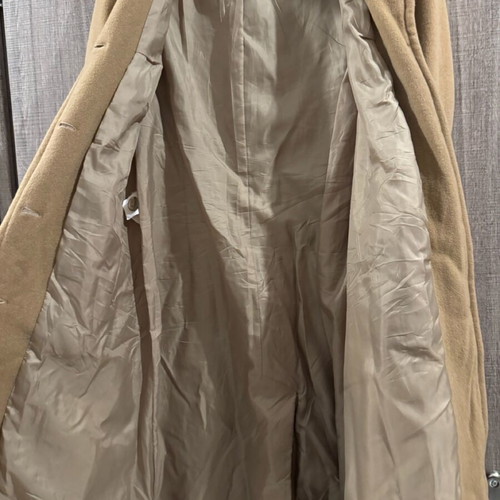 Oltre women's wool coat like new, medium length, beige brown, size L