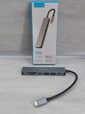 SINEHO 7-σε-1 Αλουμινένιο USB-C Χάμπ με 4K HDMI και 100W PD Φόρτιση νέο