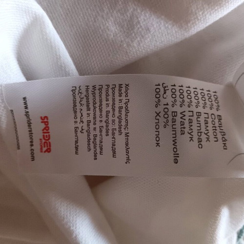 Polo T-shirt Sprider L white 100% cotton new with tags
