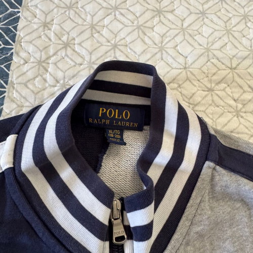 Ralph Lauren jacket used, gray and blue, fits small