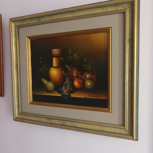 Oil painting 40x35 cm used, signed