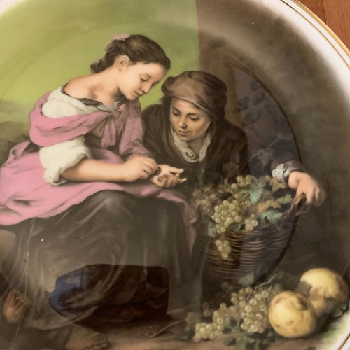 Decorative plate 27 cm Bone China porcelain England with Murillo painting