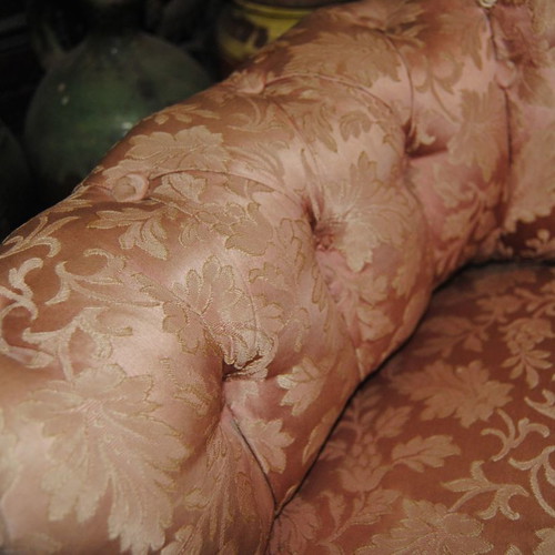 Old Victorian small boudoir armchair used