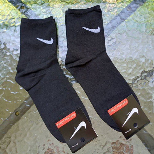 Nike men's socks black, size 41-45, pack of 2, new