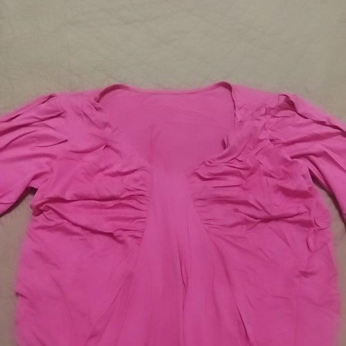 Fuchsia blouse with gathers like new
