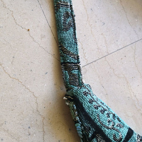 Embroidered cotton shoulder bag like new