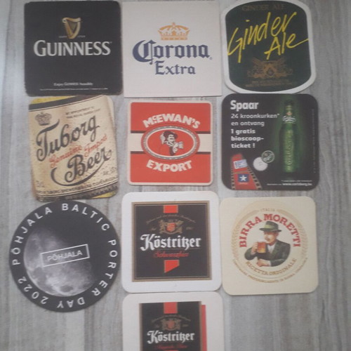Beer coasters used, set of 10 No 14