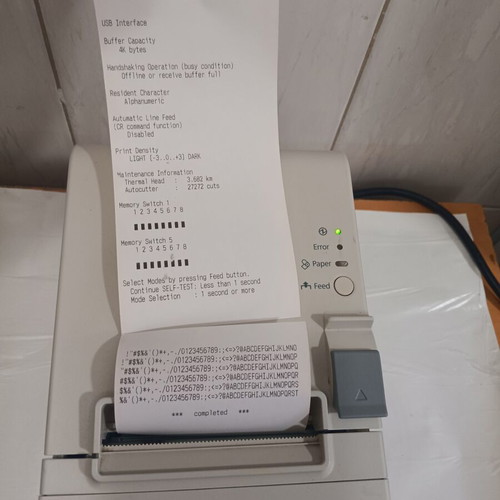 Epson TM-T20 Thermal Receipt Printer used, USB, 80mm
