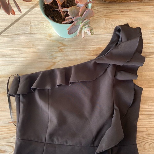 Black short one-shoulder dress Paranoia like new, size S