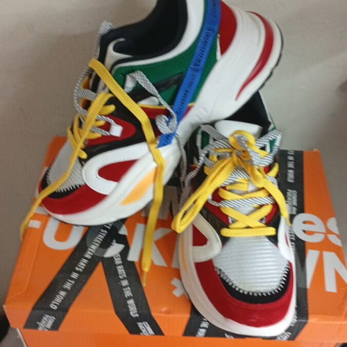 Comme des FUCKDOWN shoes new, size 42, red and green