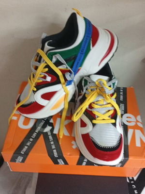 Comme des FUCKDOWN shoes new, size 42, red and green
