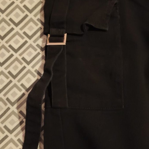 Cargo pants for girls, black, age 14