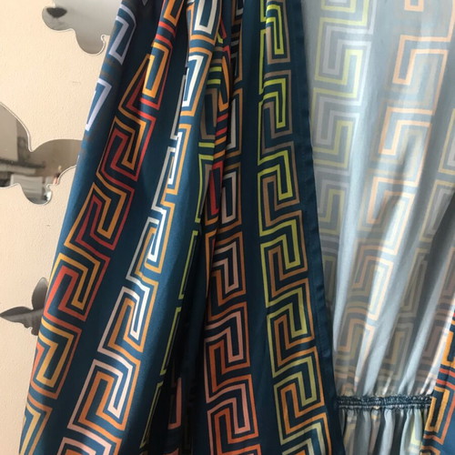 NEMA designer boho maxi dress like new, colorful geometric print