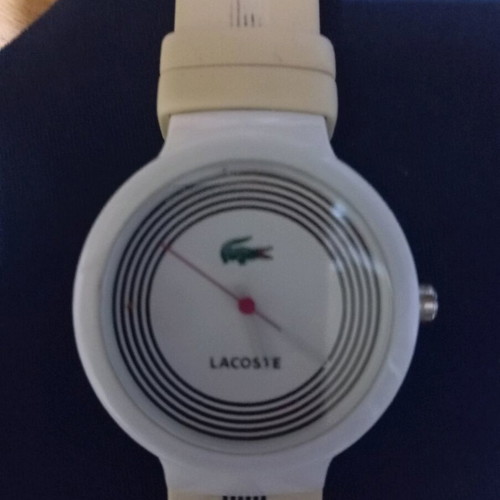 Lacoste unisex watch waterproof like new, white