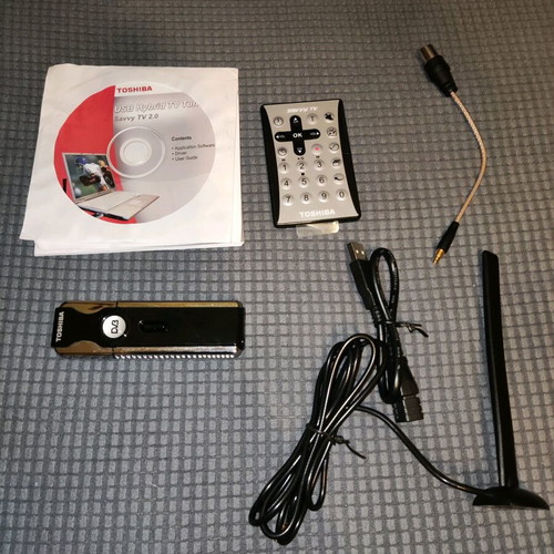 Toshiba TV Tuner used with accessories and remote control