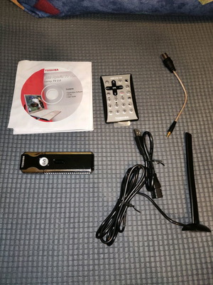 Toshiba TV Tuner used with accessories and remote control
