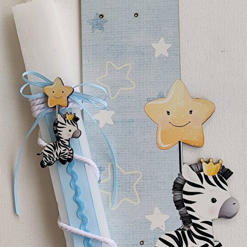 Handmade zebra candle The first candle made to order