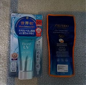 Αντιηλιακά Shiseido και Biore (Ιαπωνικά suncreams)