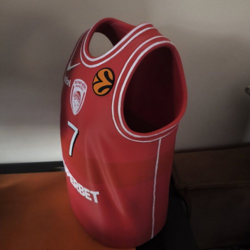 Olympiacos basketball team 3D printed jersey replica