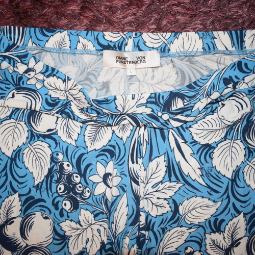 Diane Von Furstenberg Brooklyn floral-print trousers size L like new