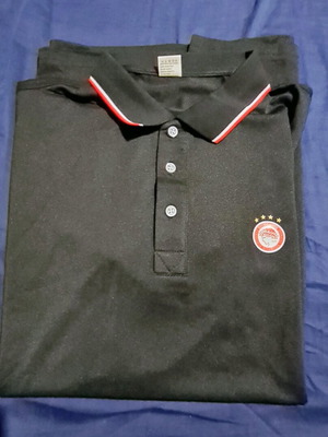 Olympiacos men's polo shirt new, size L, black with logo