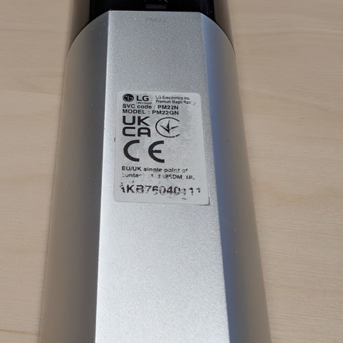 LG Premium Magic TV Remote Model PM22GN used, brushed metal