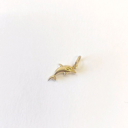 Gold dolphin pendant K14 new