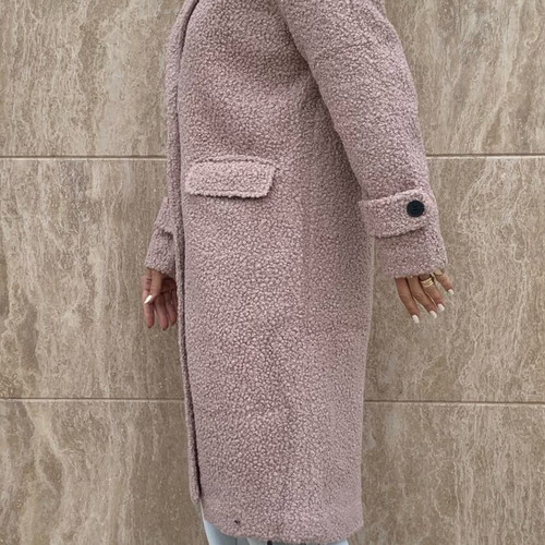 Teddy fur coat new light rotten apple color in M, L, XL