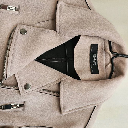 Zara short jacket new, beige-pink, medium