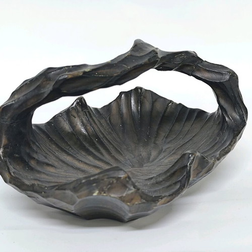 Vintage handmade wooden bowl and basket like new 25×15×15