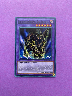 Earthbound Servant Geo Gremlina Yu-Gi-Oh! Card like new