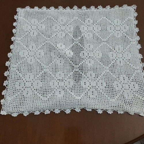 Knitted pillowcase ecru like new 37x32