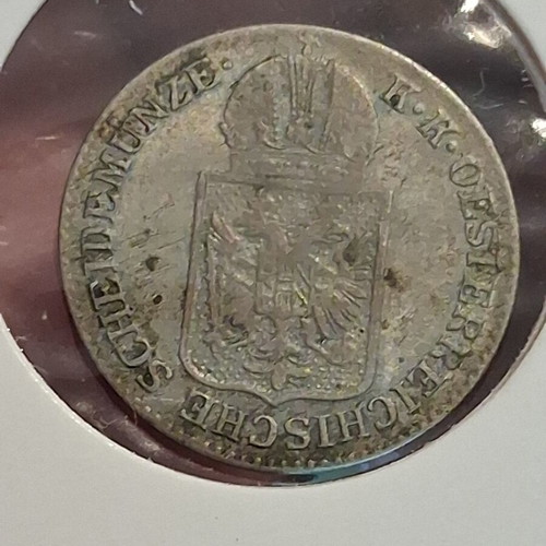 6 Kreuzer 1849 coin used from Austrian Empire