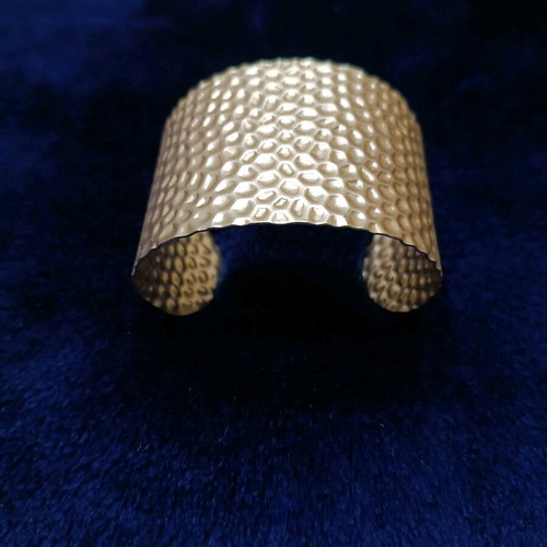 Bracelet new hammered steel gold color