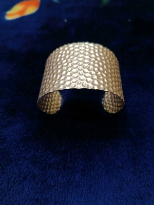 Bracelet new hammered steel gold color