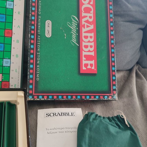 Vintage Greek Scrabble Original 1991 board game, complete
