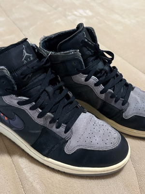 Jordan 1 Mid craft μεταχειρισμένα, μέγεθος 45.5, μαύρο και γκρι