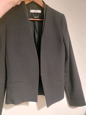 Black Mango jacket new, Small with satin details