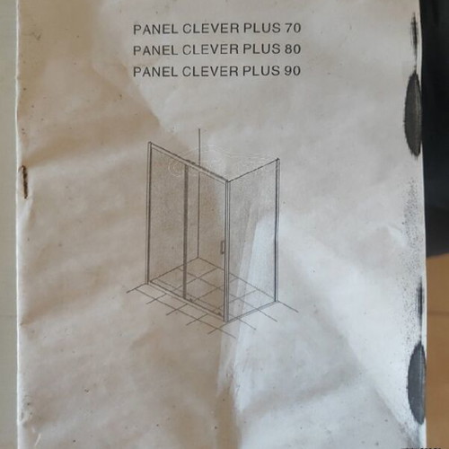 Aquarelle Clever 70 Black Plus Panel Shower Cabin new, 6mm tempered glass