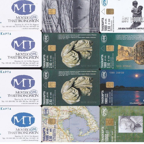 Greek phone cards used, set of 60, SET.10