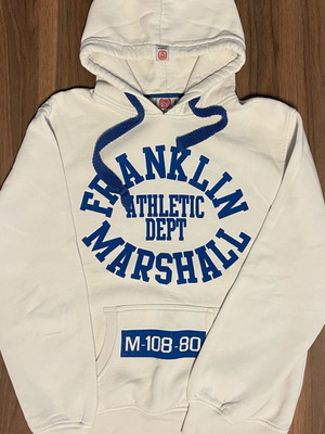 Franklin & Marshall hoodie sweatshirt like new, size L, white with blue