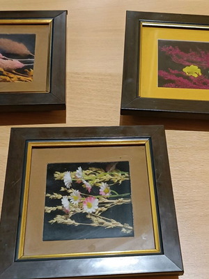 SET OF 3 FRAMES WITH PATTERNS